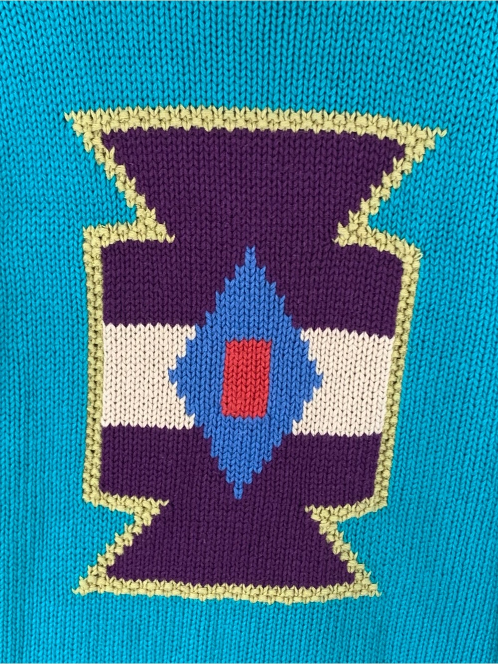 🆕 Handknits Storybook Knits Geometric Button Up Cardigan Sweater Aztec Boho - Picture 11 of 14